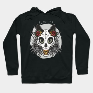 Cat Dad Sugar Skull Whimsical Feline Design for Father’s Day Hoodie